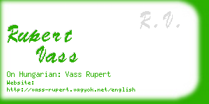 rupert vass business card